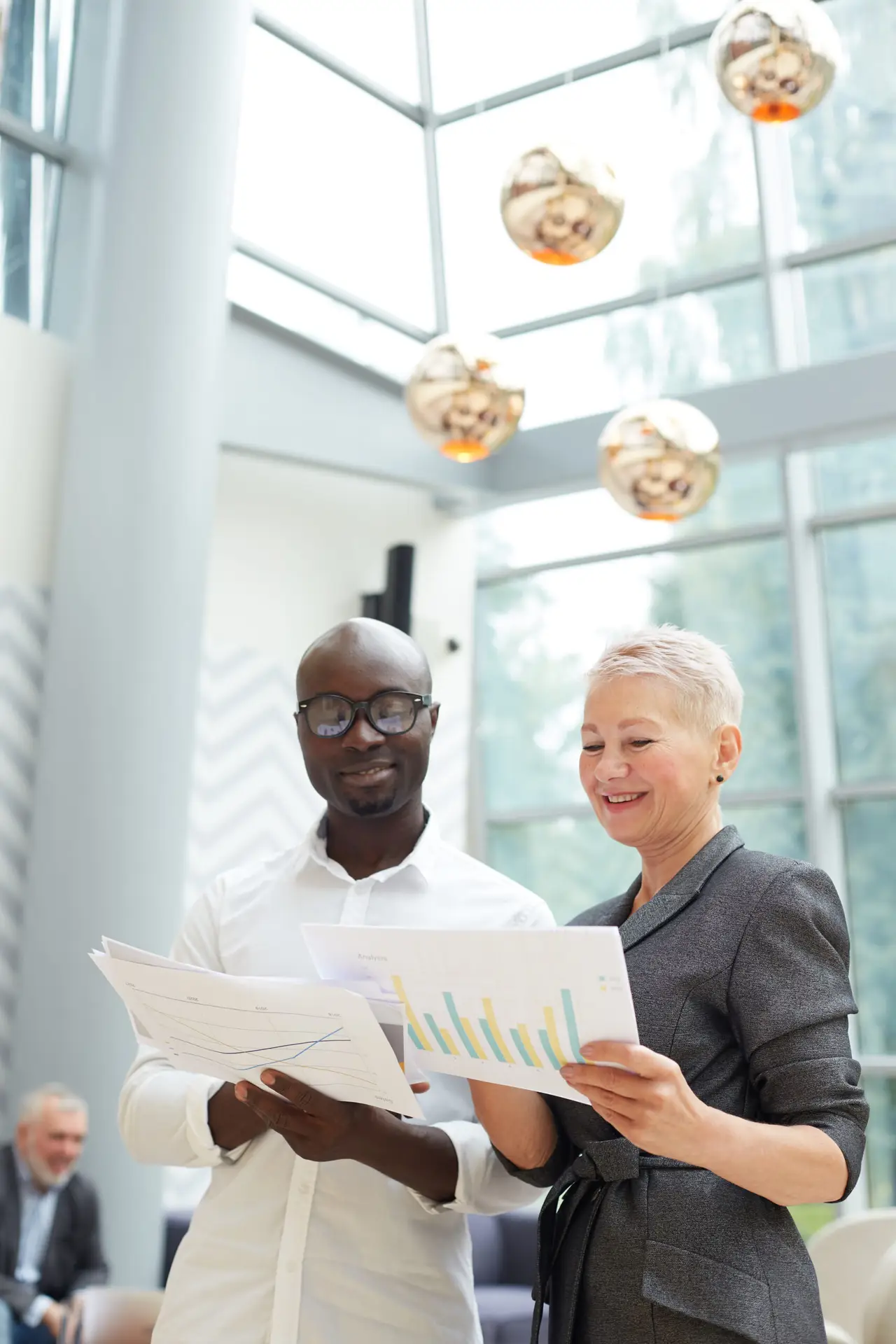 Business People Reading Report